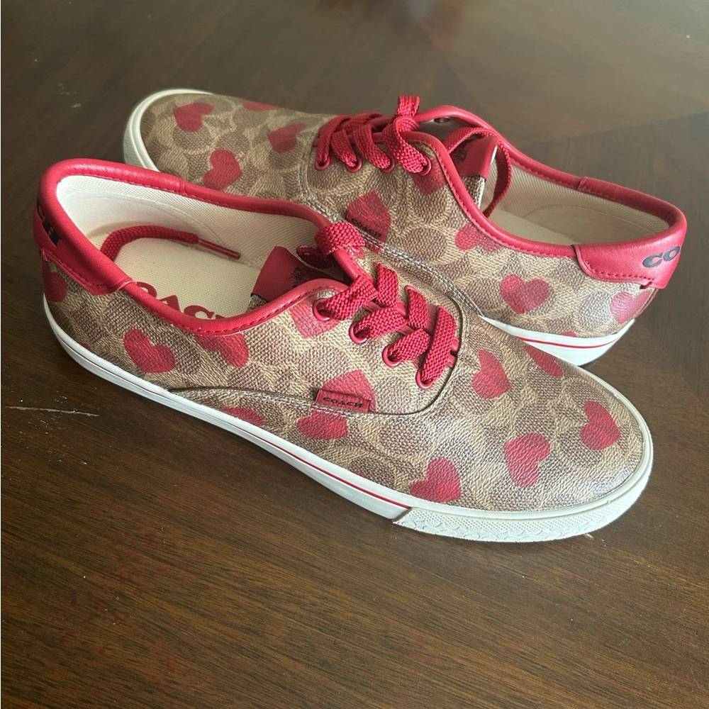 Coach Red and Brown Sneakers Casual Style
